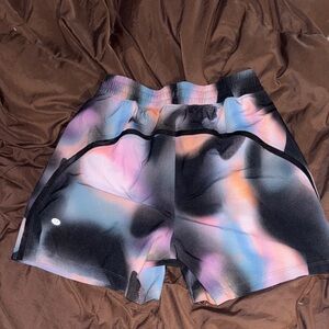 Lululemon Athletica Men's Black and Multicolor Athletic Shorts